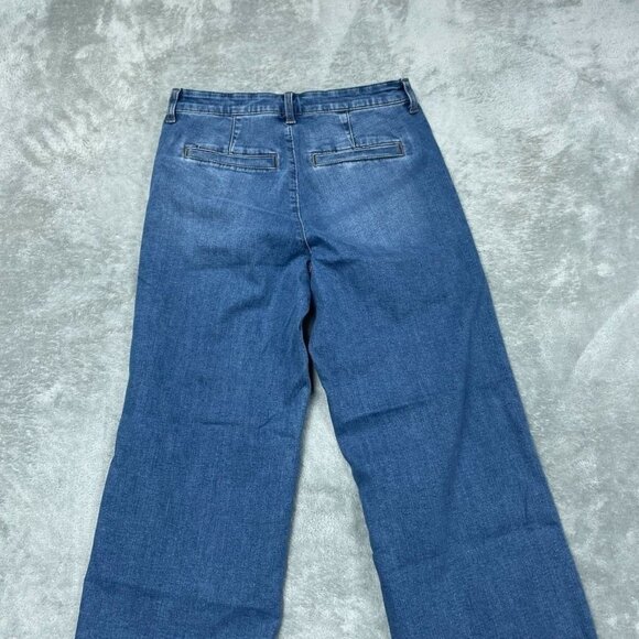 Ella Moss Womens Wide Leg Denim Jeans Size 4 Medium Blue d0133 - Picture 8 of 9